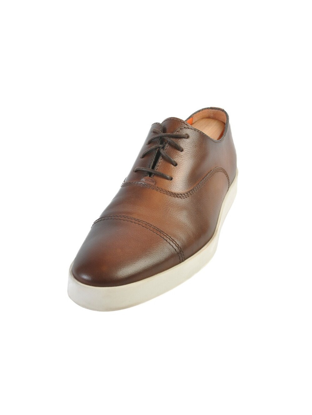 Santoni Brown Cap Toe Sneakers 8.5 37108